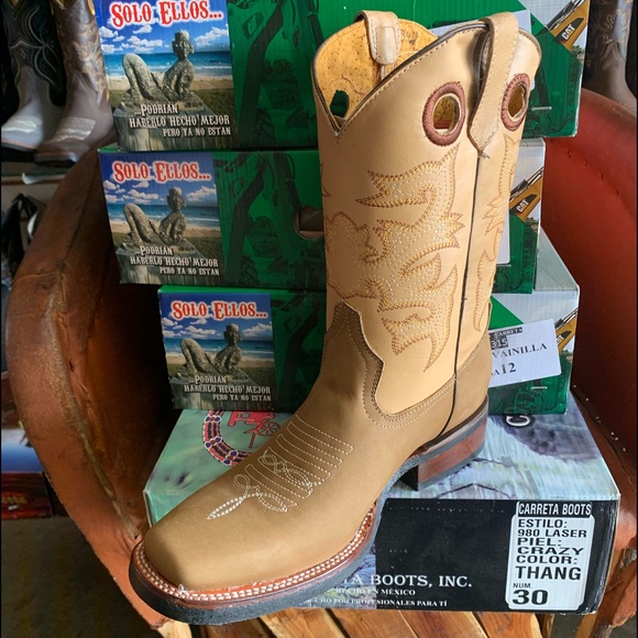 Men’s Rodeo boots genuine cowhide leather - Picture 7 of 8